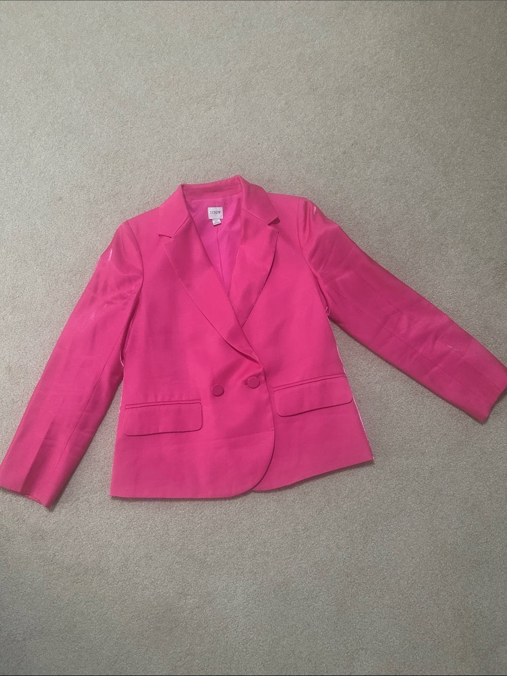 J. Crew Hot Pink Double-Breasted Blazer